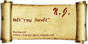 Nérey Jenő névjegykártya