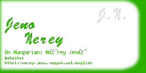 jeno nerey business card